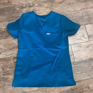 FIGS Catarina top - Pacific Blue